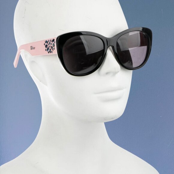 *VINTAGE* Christian Dior Swarovski Wayfarer Sunglasses I Authentic - Picture 1 of 4